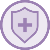 Health shield icon.